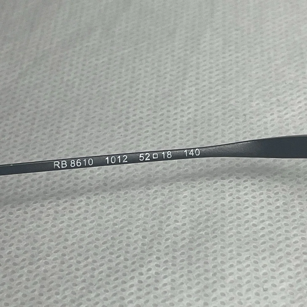 Ray Ban Titanium Rectangle Metal Wrap Eyeglasses Frame ONLY RB-8610 52[]18-140